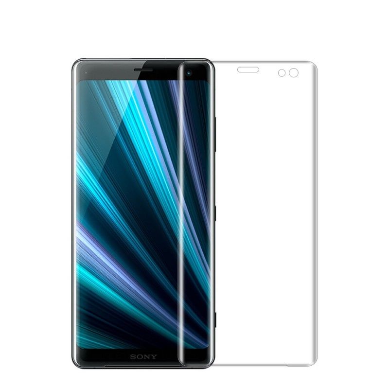 Kaareva Karkaistu Lasisuoja Sony Xperia XZ3 Läpinäkyvä Musta Mofi