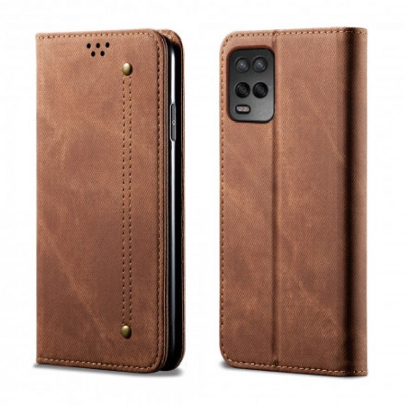 Flip Kotelot Oppo A54 5g / A74 5g Denim Kangas Suojakuori