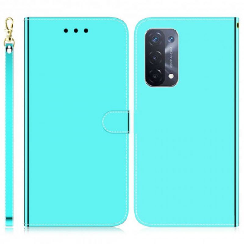 Flip Kotelot Oppo A54 5g / A74 5g Keinonahkainen Peilinkansi