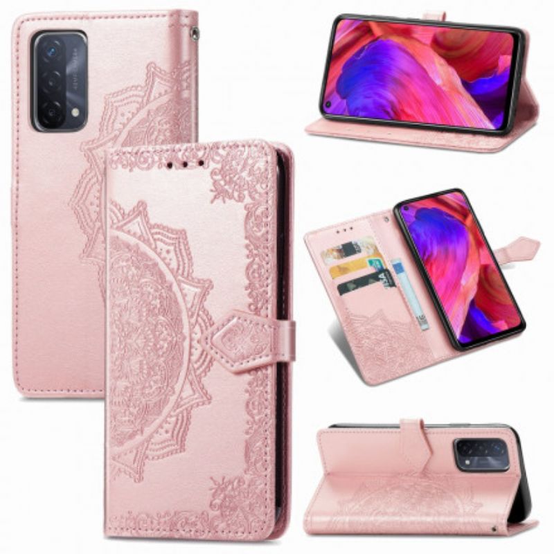 Flip Kotelot Oppo A54 5g / A74 5g Mandala-keskiaika Suojakuori