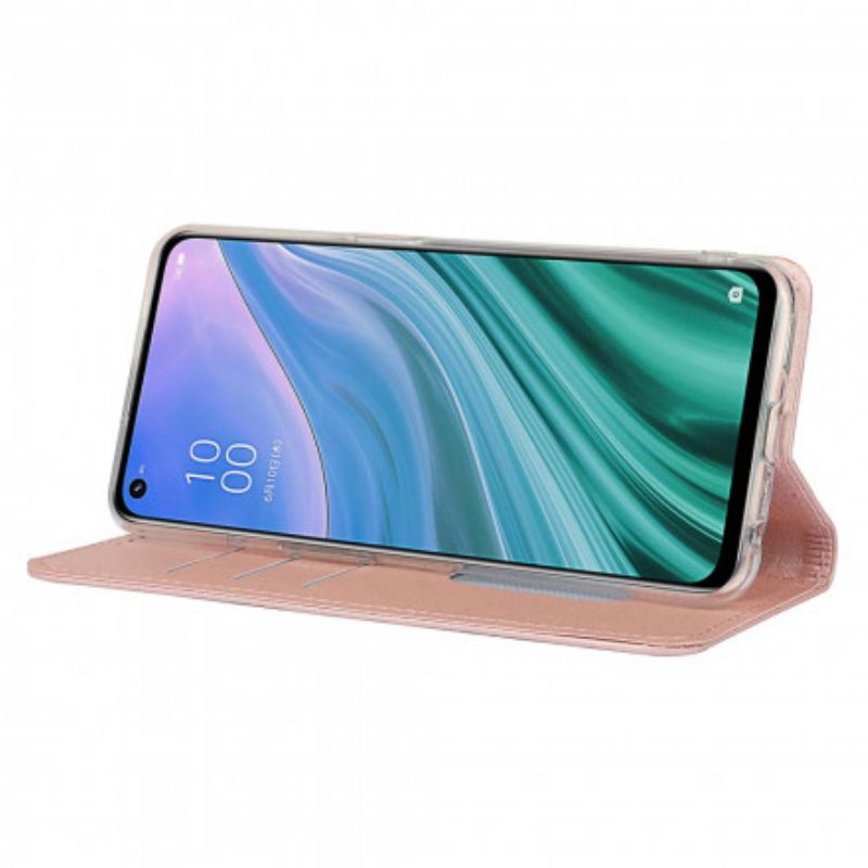 Flip Kotelot Oppo A54 5g / A74 5g Pehmeä Nahkatyyli Hihnalla