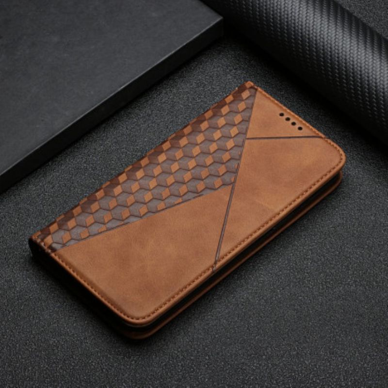 Nahkakuori Flip Kotelot Oppo A54 5g / A74 5g Puhelinkuoret Skin-touch Cubic Style