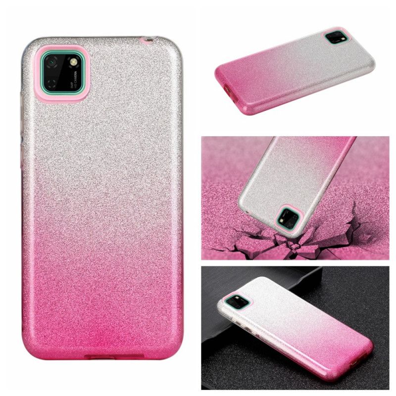 Case Kuoret Huawei Y5p Magenta Musta Puhelinkuoret Kimallusgradientti