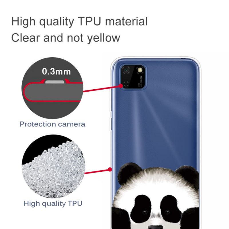 Kuori Huawei Y5p Läpinäkyvä Panda Suojakuori