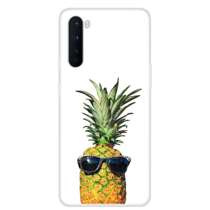 Kuori OnePlus Nord Läpinäkyvä Ananas Lasilla