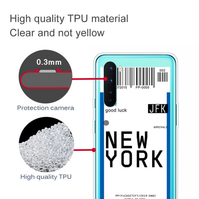 Kuori OnePlus Nord Tummansininen Musta Maihinnousukortti New Yorkiin