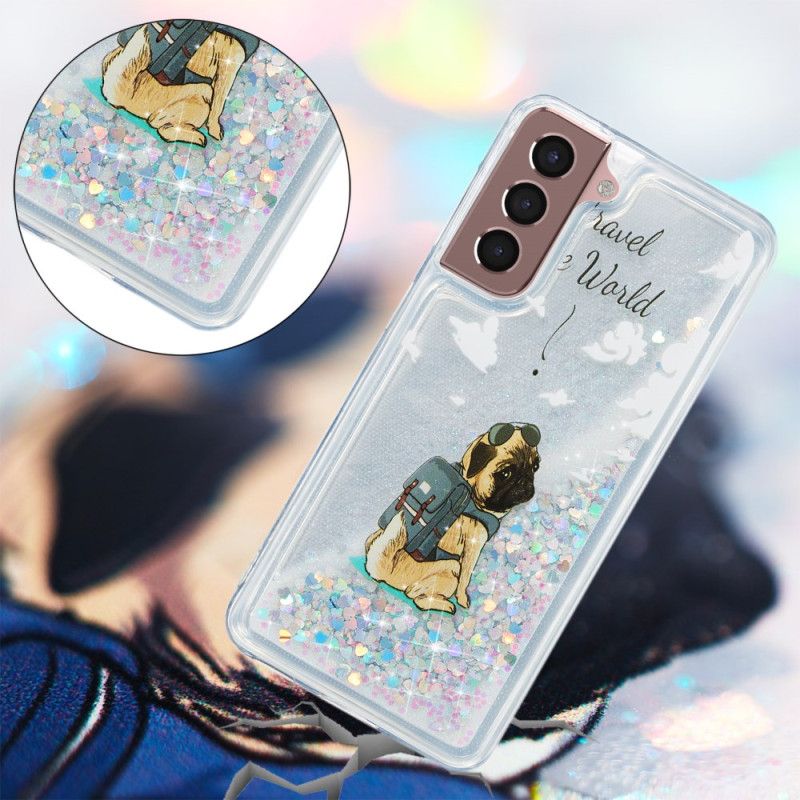 Kuori Samsung Galaxy S24 Plus 5g Liquid Glitter Dog