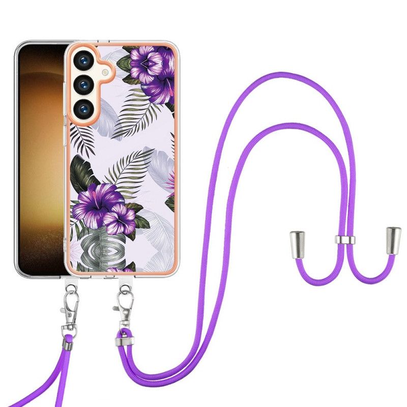 Kuori Samsung Galaxy S24 Plus 5g Purple Flowers Johto