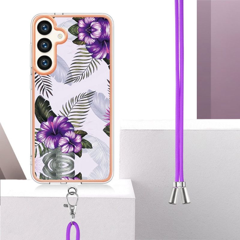 Kuori Samsung Galaxy S24 Plus 5g Purple Flowers Johto