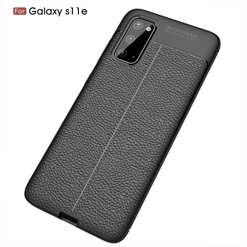 Case Kuoret Samsung Galaxy S20 Punainen Musta Puhelinkuoret Kaksilinjainen Litsi Nahkaa