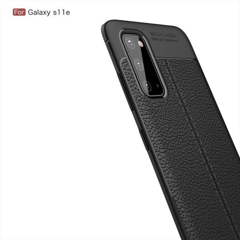 Case Kuoret Samsung Galaxy S20 Punainen Musta Puhelinkuoret Kaksilinjainen Litsi Nahkaa