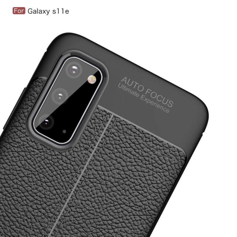 Case Kuoret Samsung Galaxy S20 Punainen Musta Puhelinkuoret Kaksilinjainen Litsi Nahkaa