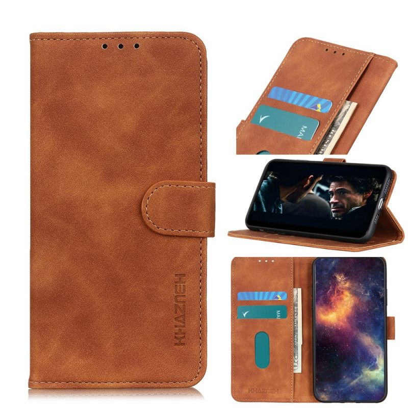 Flip Case Samsung Galaxy S20 Punainen Musta Vintage Khazneh-Nahkaefekti