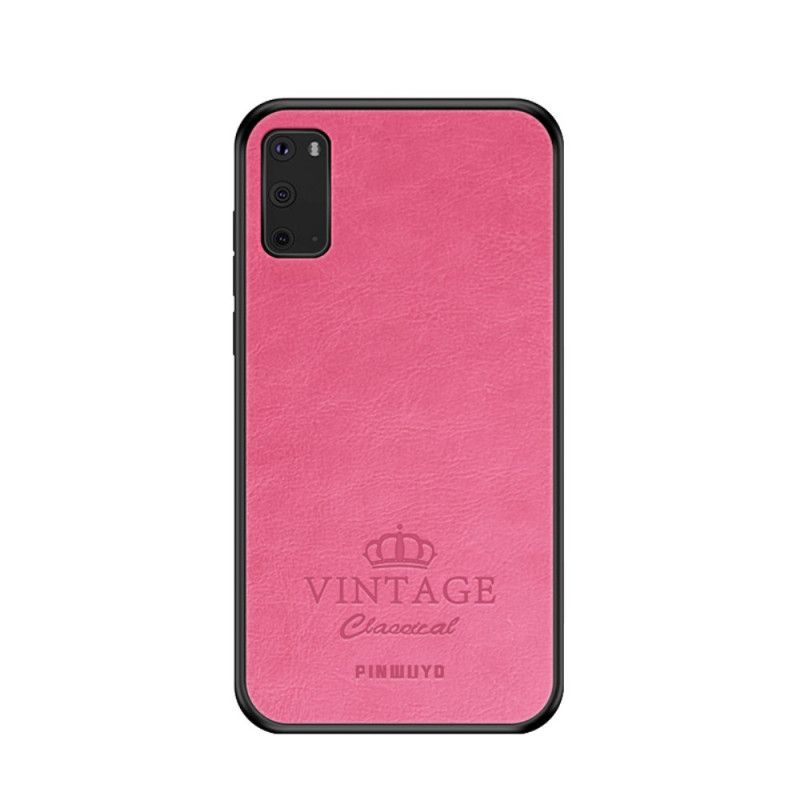 Kuori Samsung Galaxy S20 Magenta Musta Kunniallinen Vintage Pinwuyo Suojakuori