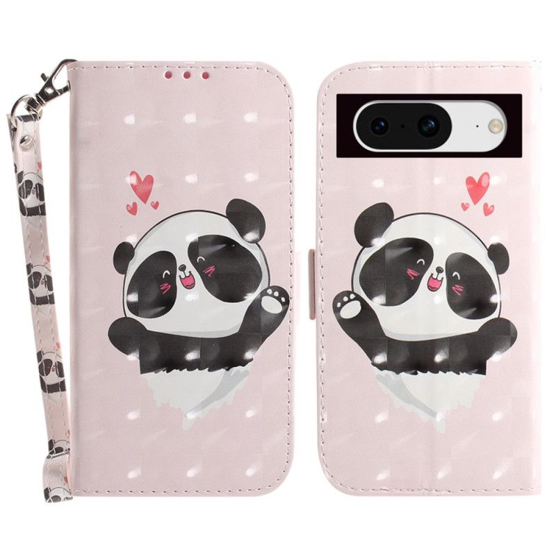 Kotelot Google Pixel 8 Puhelinkuoret Panda Love Hihnalla