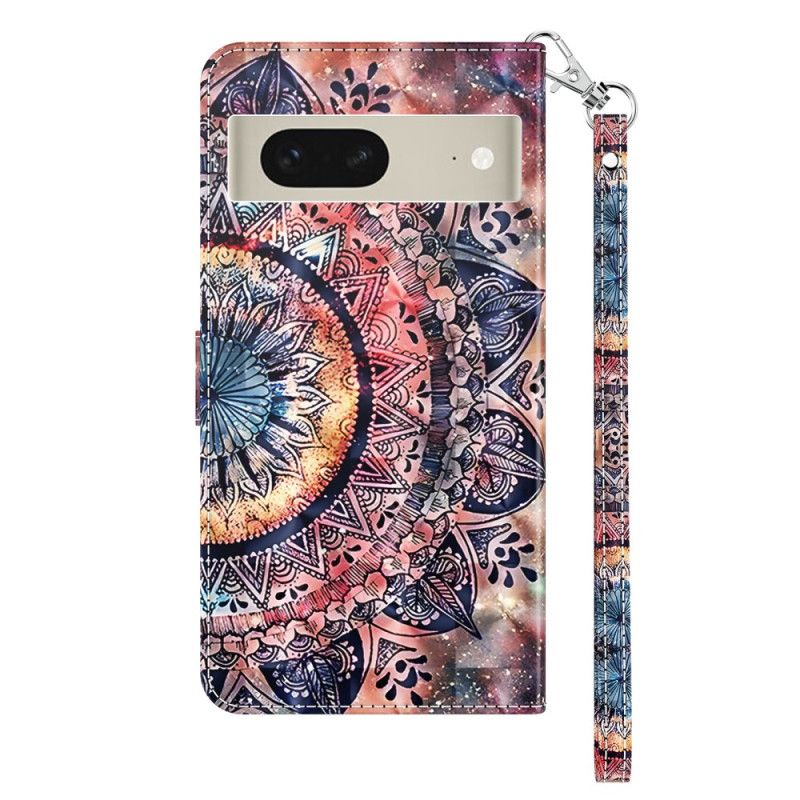 Kotelot Google Pixel 8 Värikäs Mandala Hihnalla