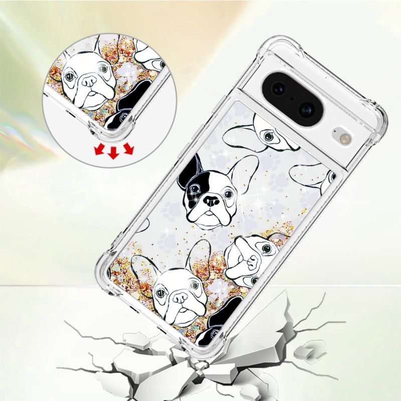 Kuori Google Pixel 8 Mr Dog Glitter Suojakuori