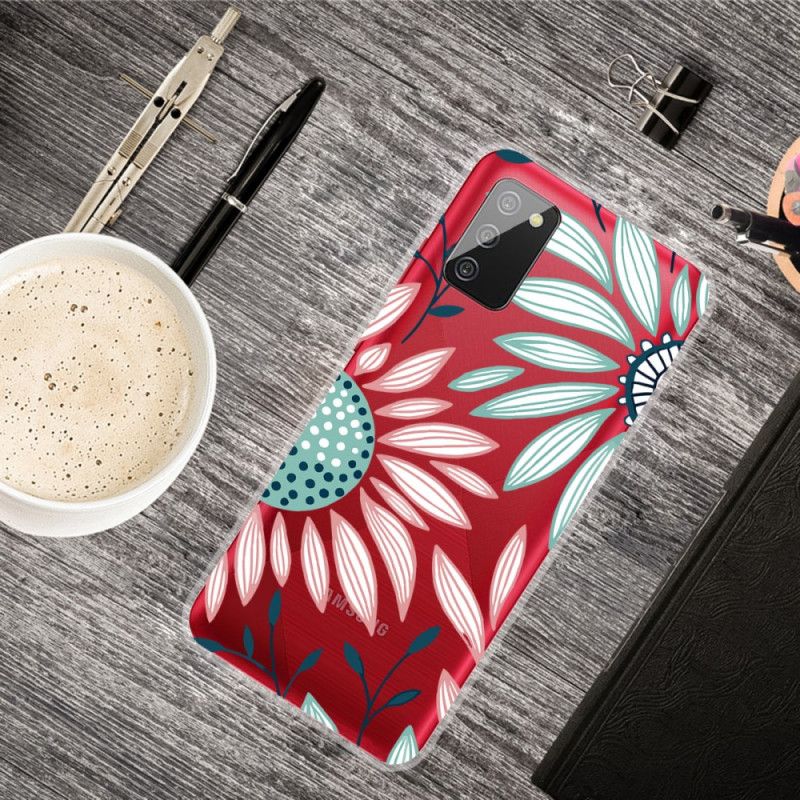 Case Kuoret Samsung Galaxy A02s Puhelinkuoret Läpinäkyvä Kukka