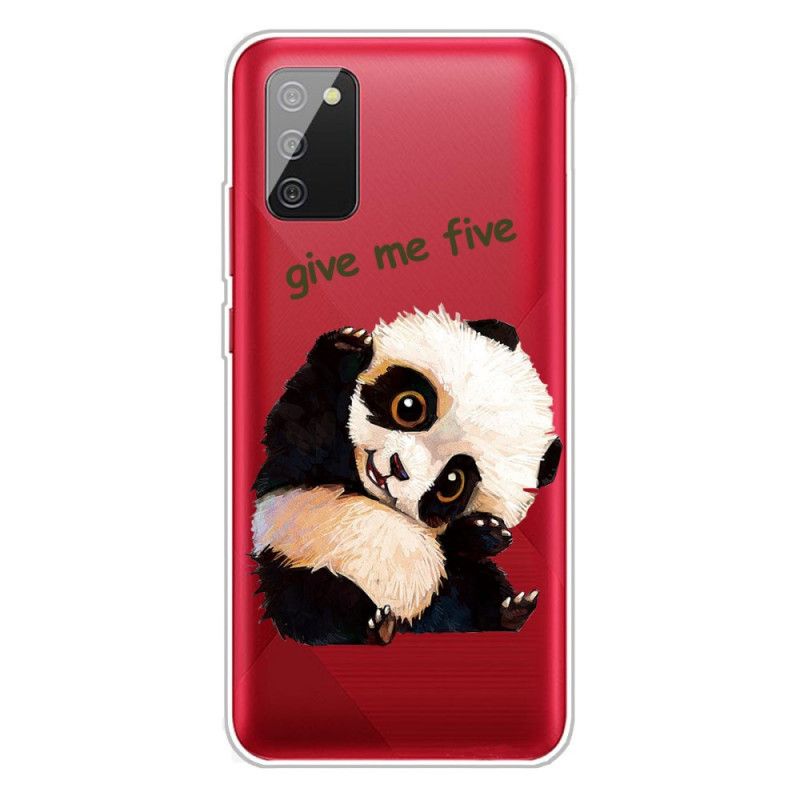 Case Kuoret Samsung Galaxy A02s Puhelinkuoret Läpinäkyvä Panda Antaa Minulle Viisi