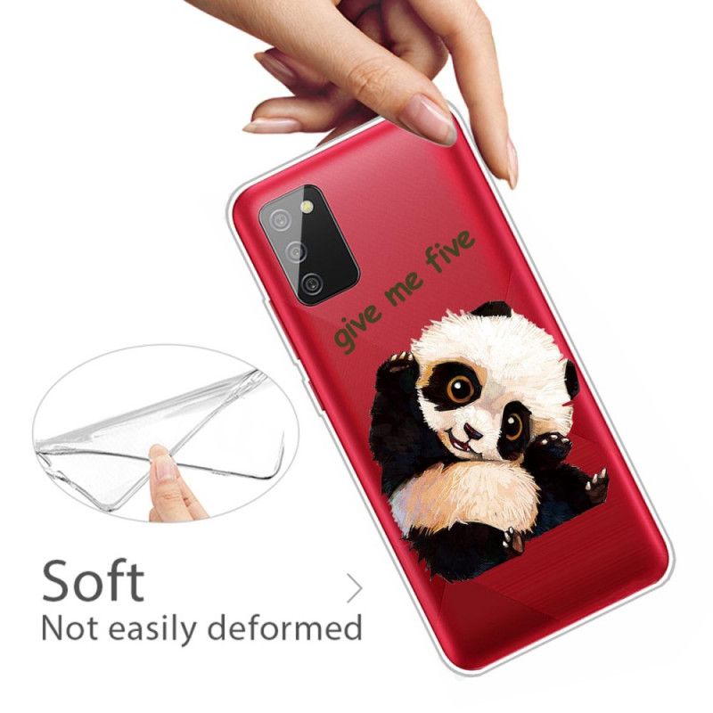 Case Kuoret Samsung Galaxy A02s Puhelinkuoret Läpinäkyvä Panda Antaa Minulle Viisi