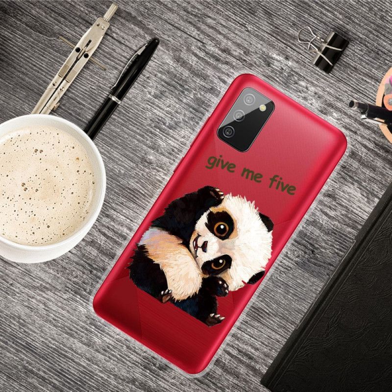 Case Kuoret Samsung Galaxy A02s Puhelinkuoret Läpinäkyvä Panda Antaa Minulle Viisi