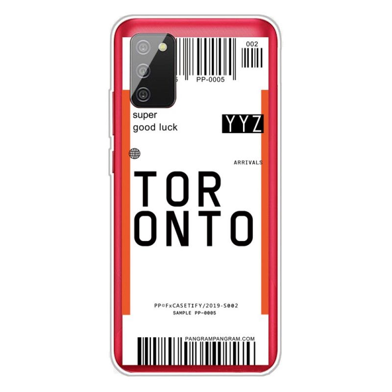 Kuori Samsung Galaxy A02s Maihinnousukortti Torontoon