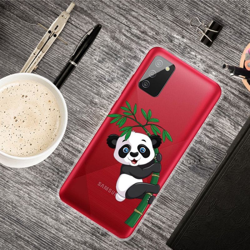 Kuori Samsung Galaxy A02s Puhelinkuoret Läpinäkyvä Panda Bambulla