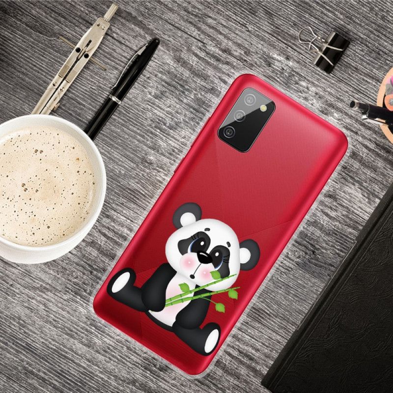 Kuori Samsung Galaxy A02s Puhelinkuoret Läpinäkyvä Surullinen Panda