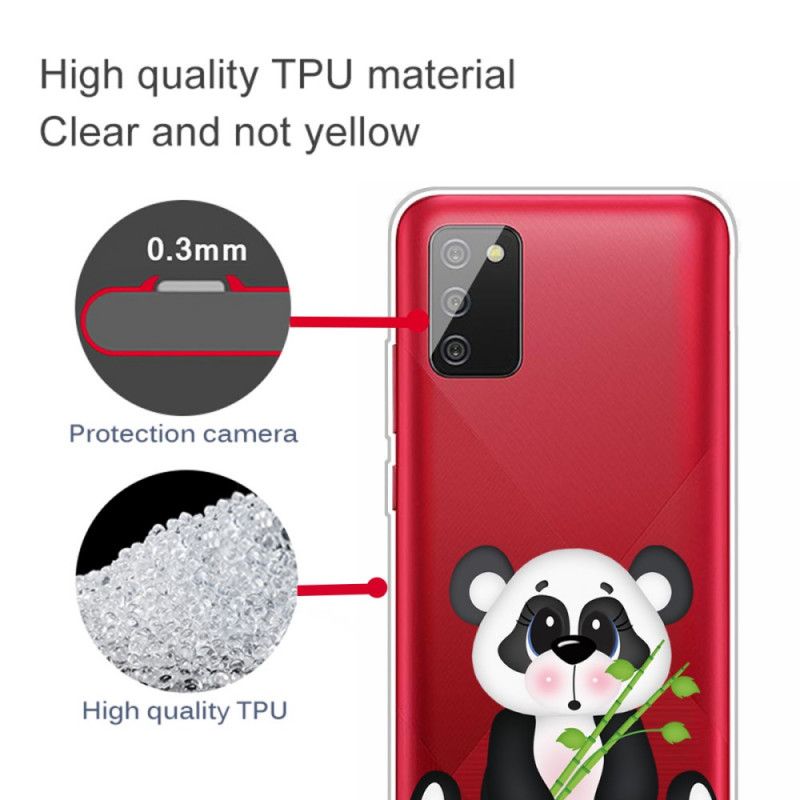 Kuori Samsung Galaxy A02s Puhelinkuoret Läpinäkyvä Surullinen Panda