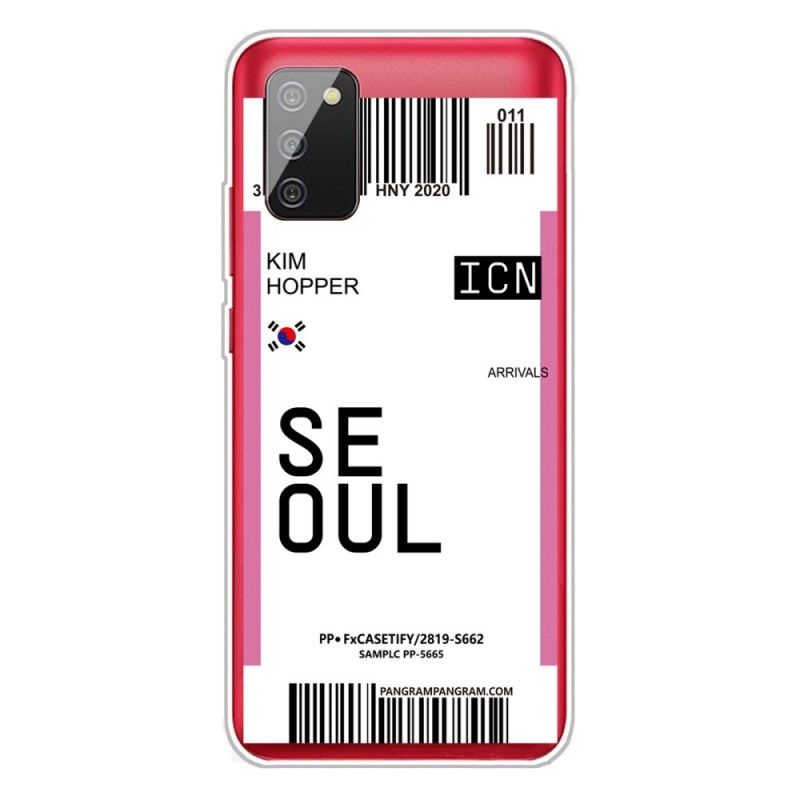 Kuori Samsung Galaxy A02s Vaaleanpunainen Magenta Maihinnousukortti Souliin Suojakuori