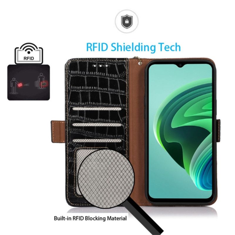 Kotelot Xiaomi Redmi Note 13 Pro 4g Puhelinkuoret Crocodile Design Rfid-estotekniikka