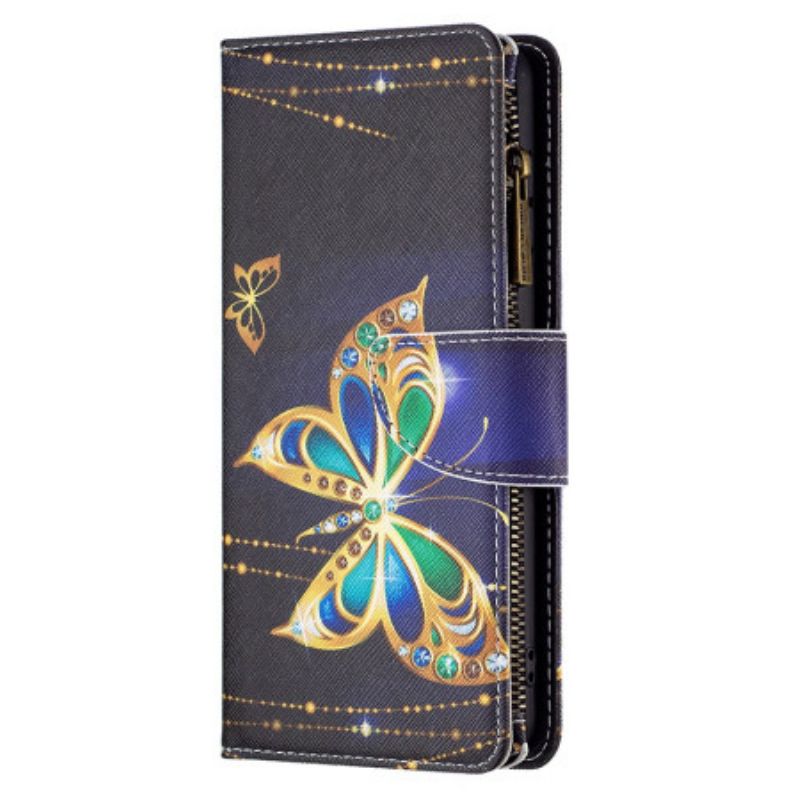 Kotelot Xiaomi Redmi Note 13 Pro 4g Strass Butterfly -lompakko Hihnalla Suojakuori