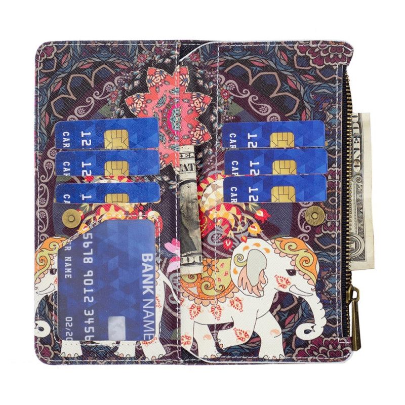 Kotelot Xiaomi Redmi Note 13 Pro 4g Tribal Elephant -lompakko Hihnalla