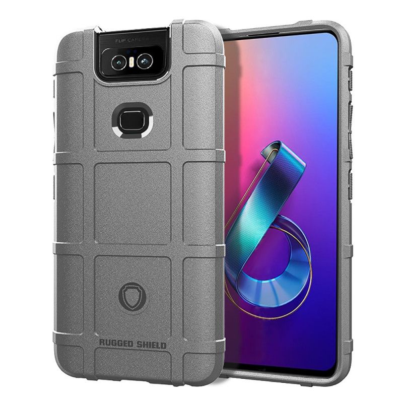 Case Kuoret Asus ZenFone 6 Harmaa Musta Puhelinkuoret Kestävä Kilpi