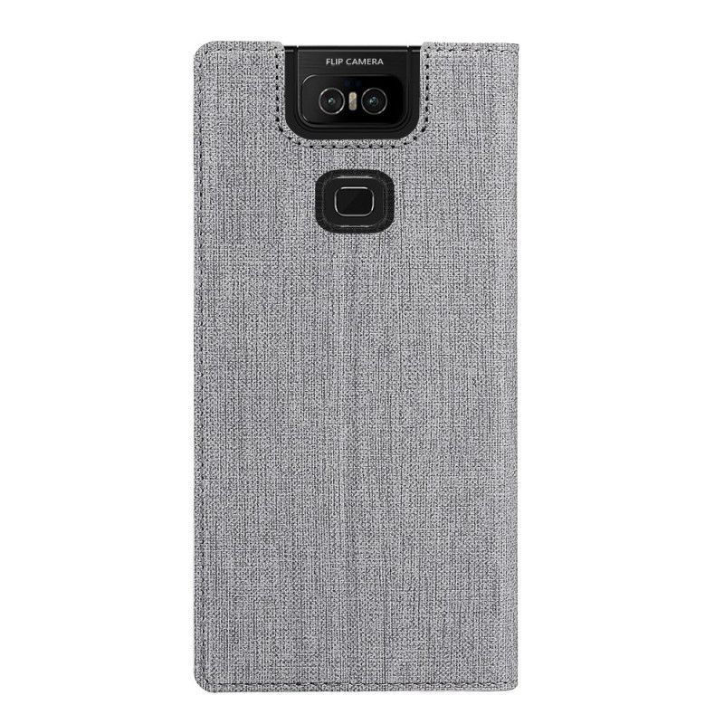 Flip Kotelot Asus ZenFone 6 Harmaa Musta Kuvioitu