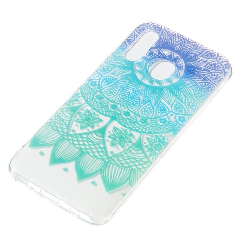 Case Kuoret Samsung Galaxy A40 Puhelinkuoret Läpinäkyvä Sininen Mandala