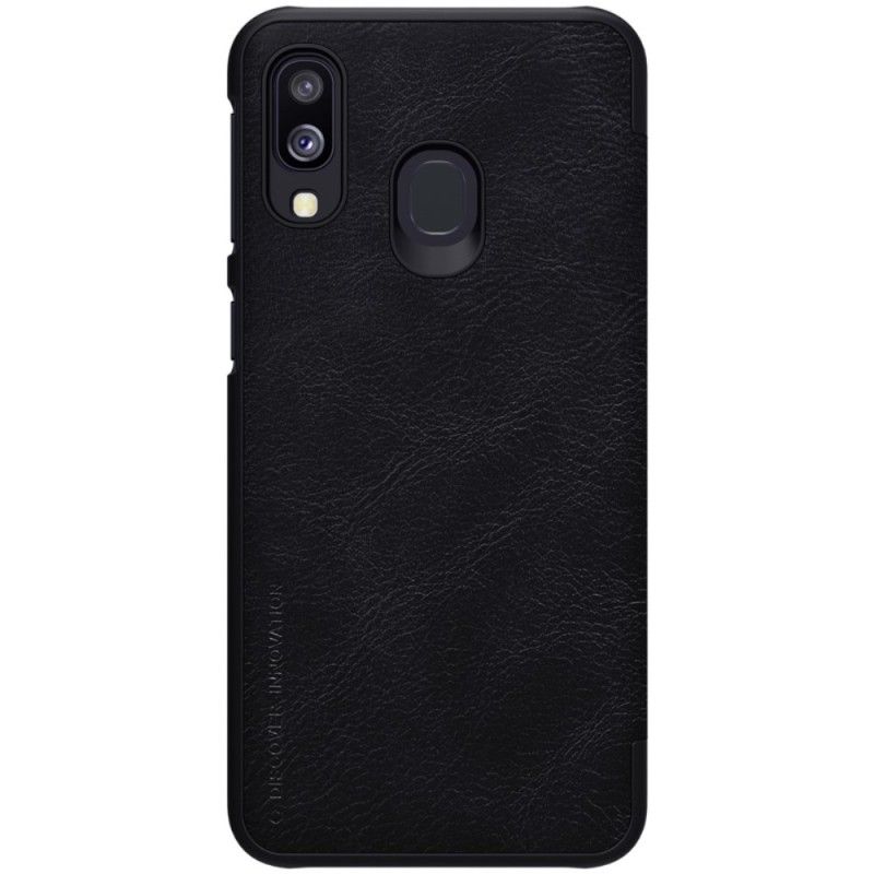 Case Kuoret Samsung Galaxy A40 Punainen Musta Puhelinkuoret Nillkin Qin -Sarja