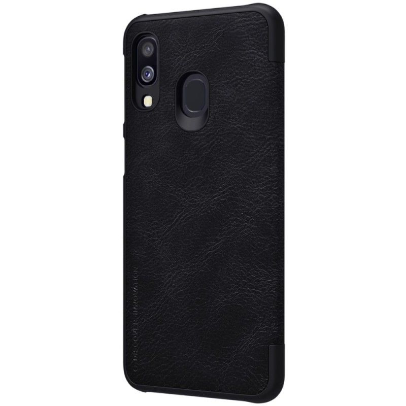 Case Kuoret Samsung Galaxy A40 Punainen Musta Puhelinkuoret Nillkin Qin -Sarja