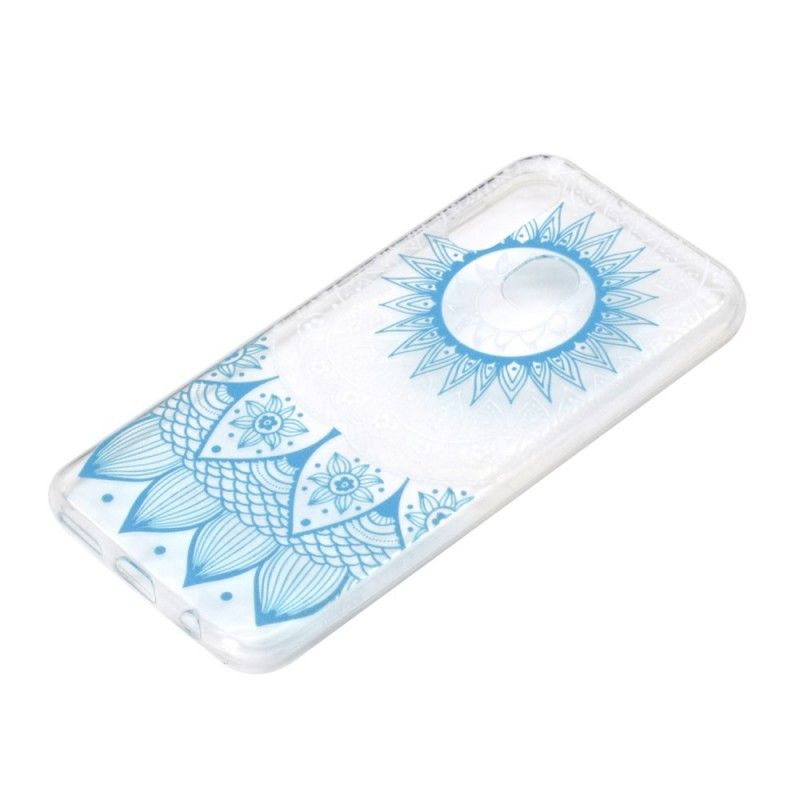 Case Kuoret Samsung Galaxy A40 Vaaleansininen Puhelinkuoret Läpinäkyvä Värikäs Mandala