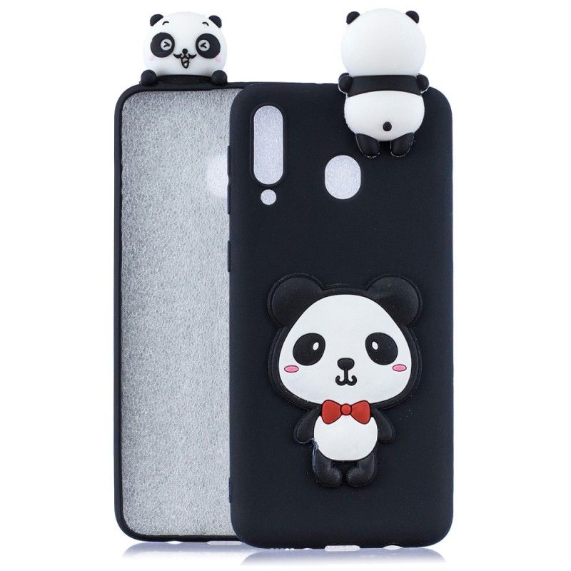 Case Kuoret Samsung Galaxy A40 Vaaleansininen Punainen Puhelinkuoret 3D Miksi Ei Panda