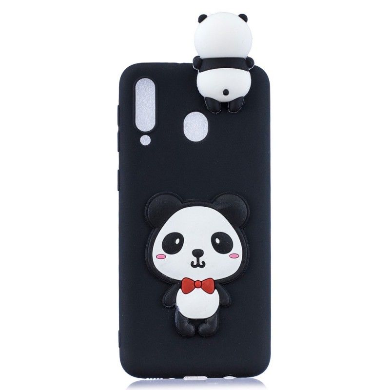 Case Kuoret Samsung Galaxy A40 Vaaleansininen Punainen Puhelinkuoret 3D Miksi Ei Panda