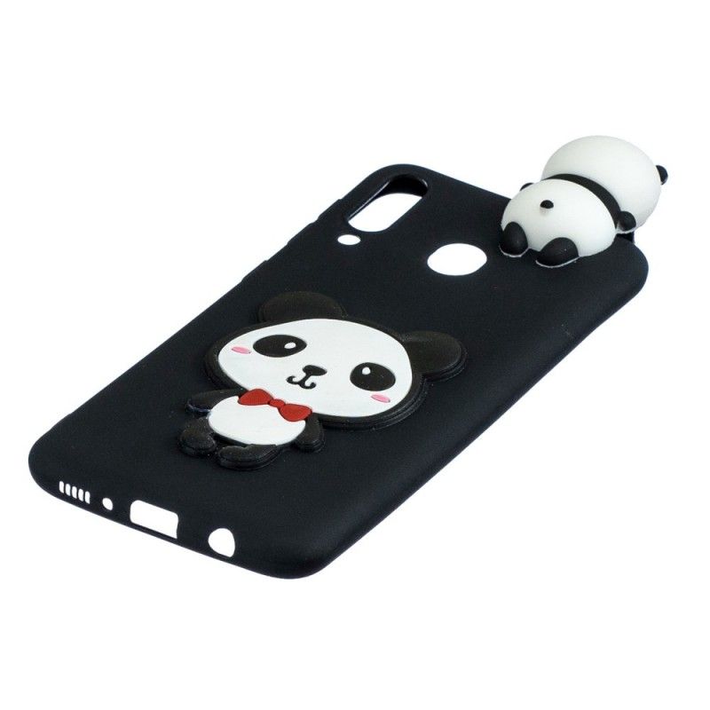 Case Kuoret Samsung Galaxy A40 Vaaleansininen Punainen Puhelinkuoret 3D Miksi Ei Panda