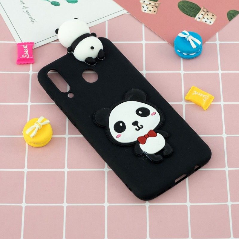 Case Kuoret Samsung Galaxy A40 Vaaleansininen Punainen Puhelinkuoret 3D Miksi Ei Panda