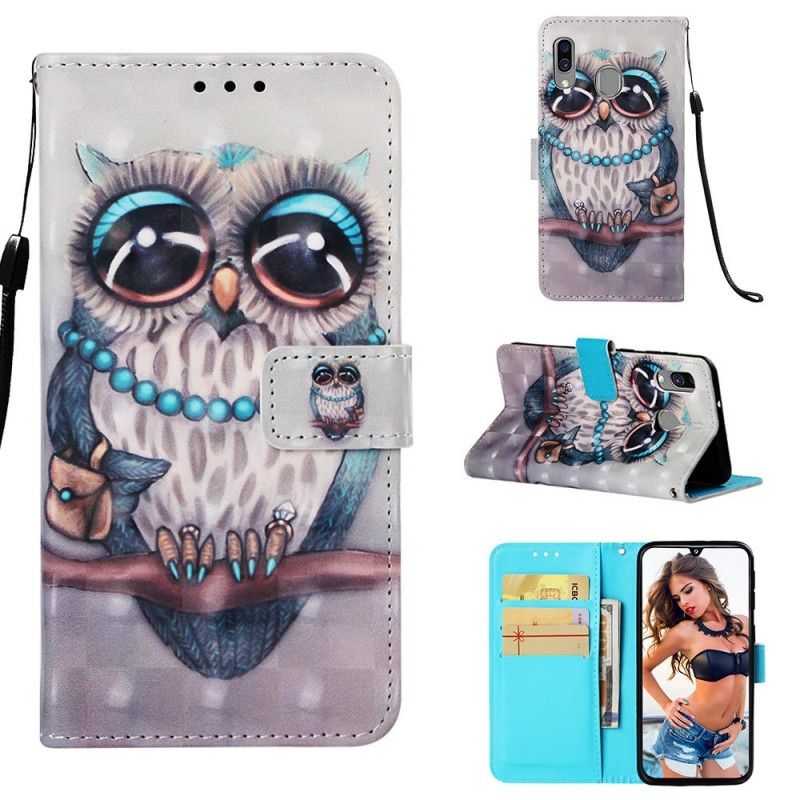 Flip Case Samsung Galaxy A40 Neiti Pöllö