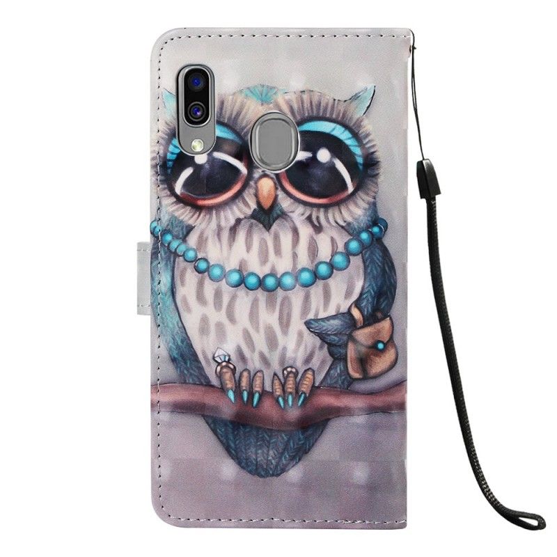 Flip Case Samsung Galaxy A40 Neiti Pöllö