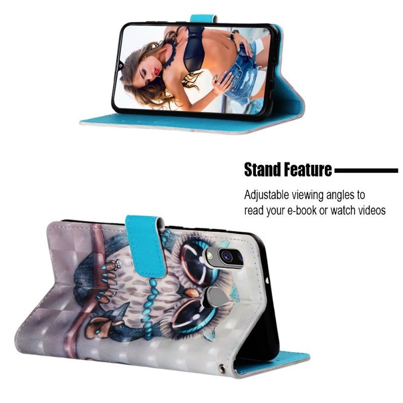 Flip Case Samsung Galaxy A40 Neiti Pöllö