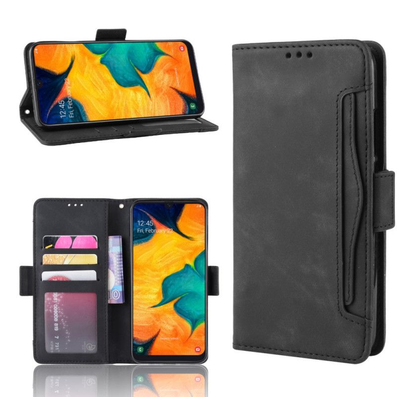 Flip Case Samsung Galaxy A40 Punainen Musta Ensiluokkainen Monikortti