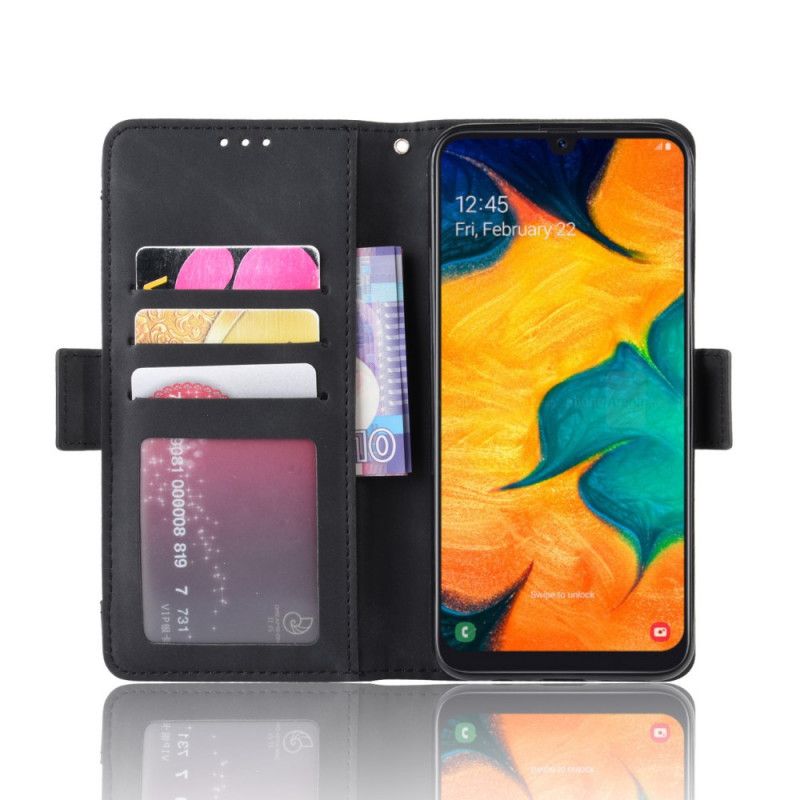 Flip Case Samsung Galaxy A40 Punainen Musta Ensiluokkainen Monikortti