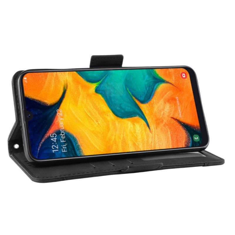 Flip Case Samsung Galaxy A40 Punainen Musta Ensiluokkainen Monikortti