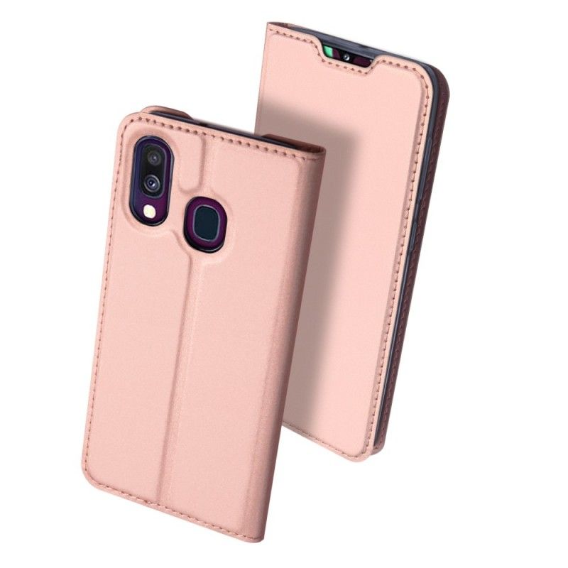 Flip Kotelot Samsung Galaxy A40 Tummansininen Musta Pro Dux Ducis -Iho